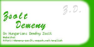 zsolt demeny business card